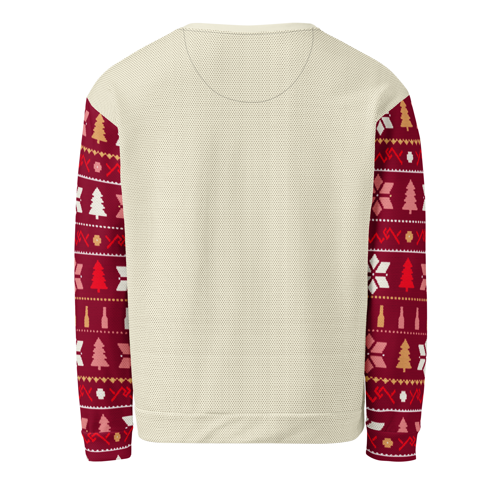 Policemen's Ball Ugly Christmas Sweatshirt, Cream, back