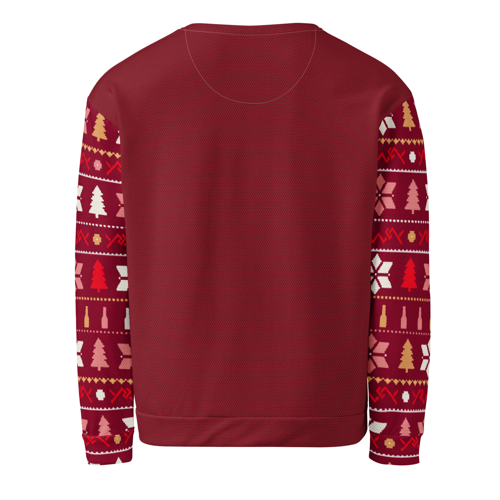 Policemen's Ball Ugly Christmas Sweatshirt, Red, back