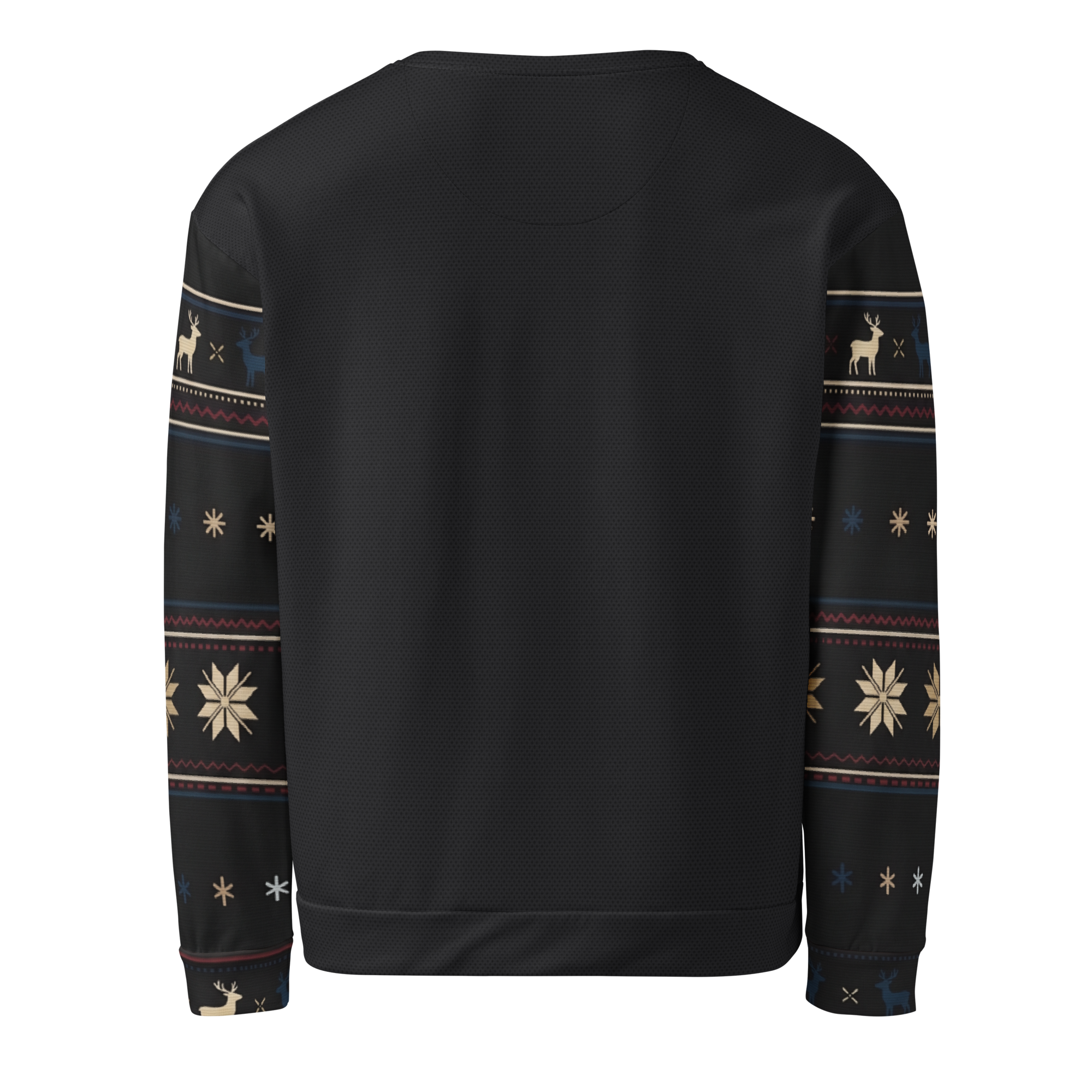 Ride-Along Ugly Christmas Sweatshirt, Black, back
